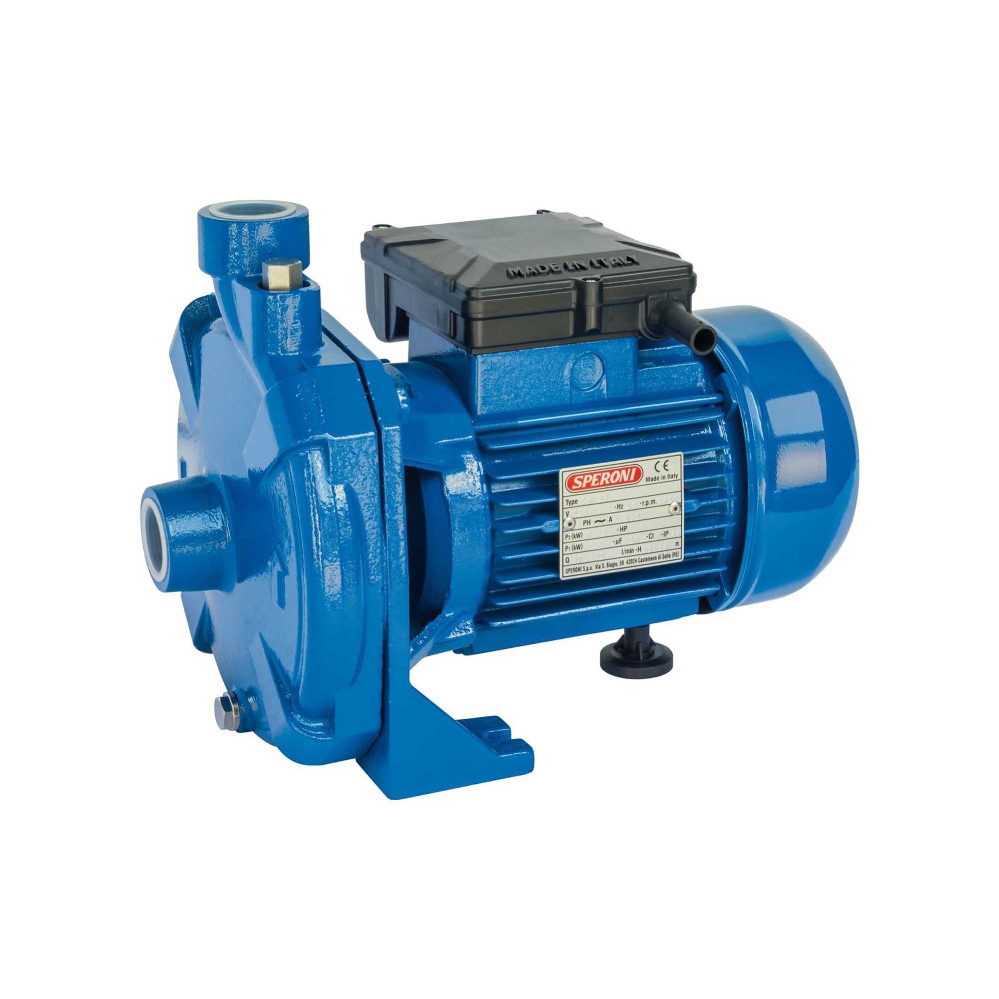 Speroni Centrifugal Pump, 1560GPH, 110/220, CM27, Max. Flow 1560 GPH, Horsepower 3/4 HP, Port Size 1 in, Model# CM 27